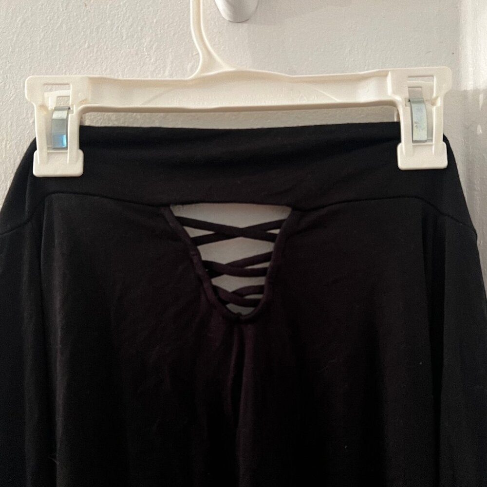 AMERICAN EAGLE Soft & Sexy Off The Shoulder Black Long Sleeve